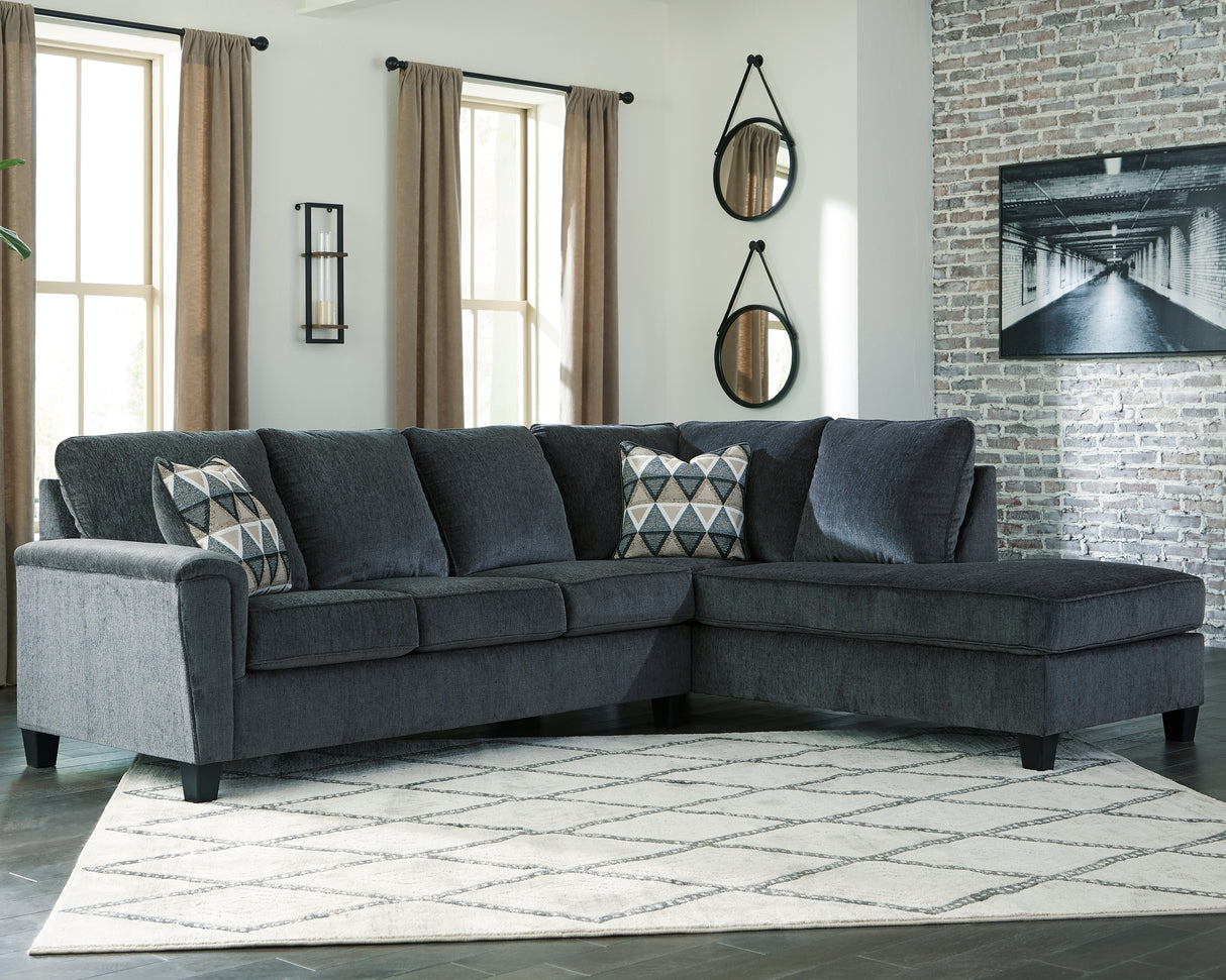 Mega Furniture - Ashley Furniture - Abinger Sectional - LAF 2-Piece Sectional with Chaise / Smoke - 83905S2