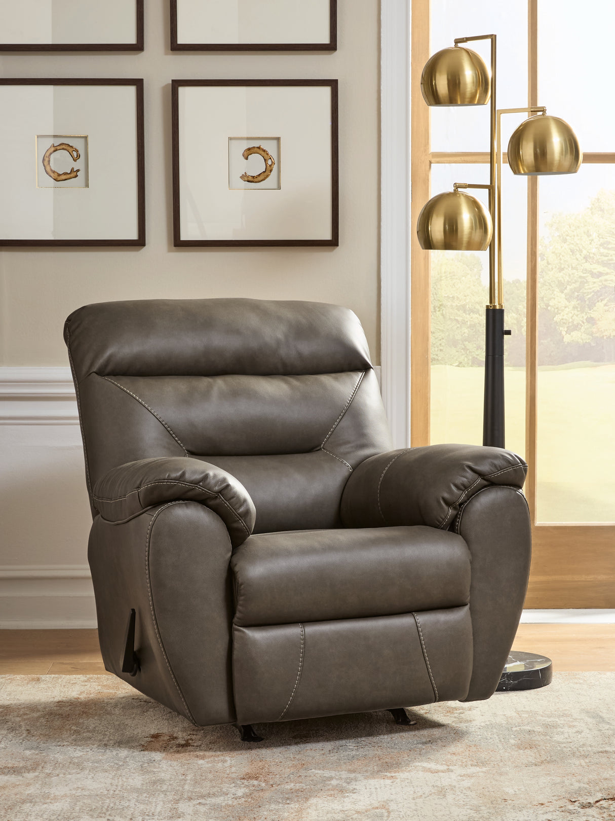 Mega Furniture - Ashley Furniture - Elksworth Living Room - Rocker Recliner - PC8400325