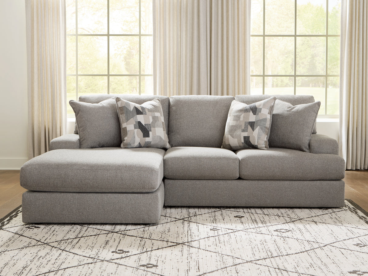 Mega Furniture - Ashley Furniture - Lindon Sectional - 2-Piece Sectional with Chaise / Smoke - 84704S1