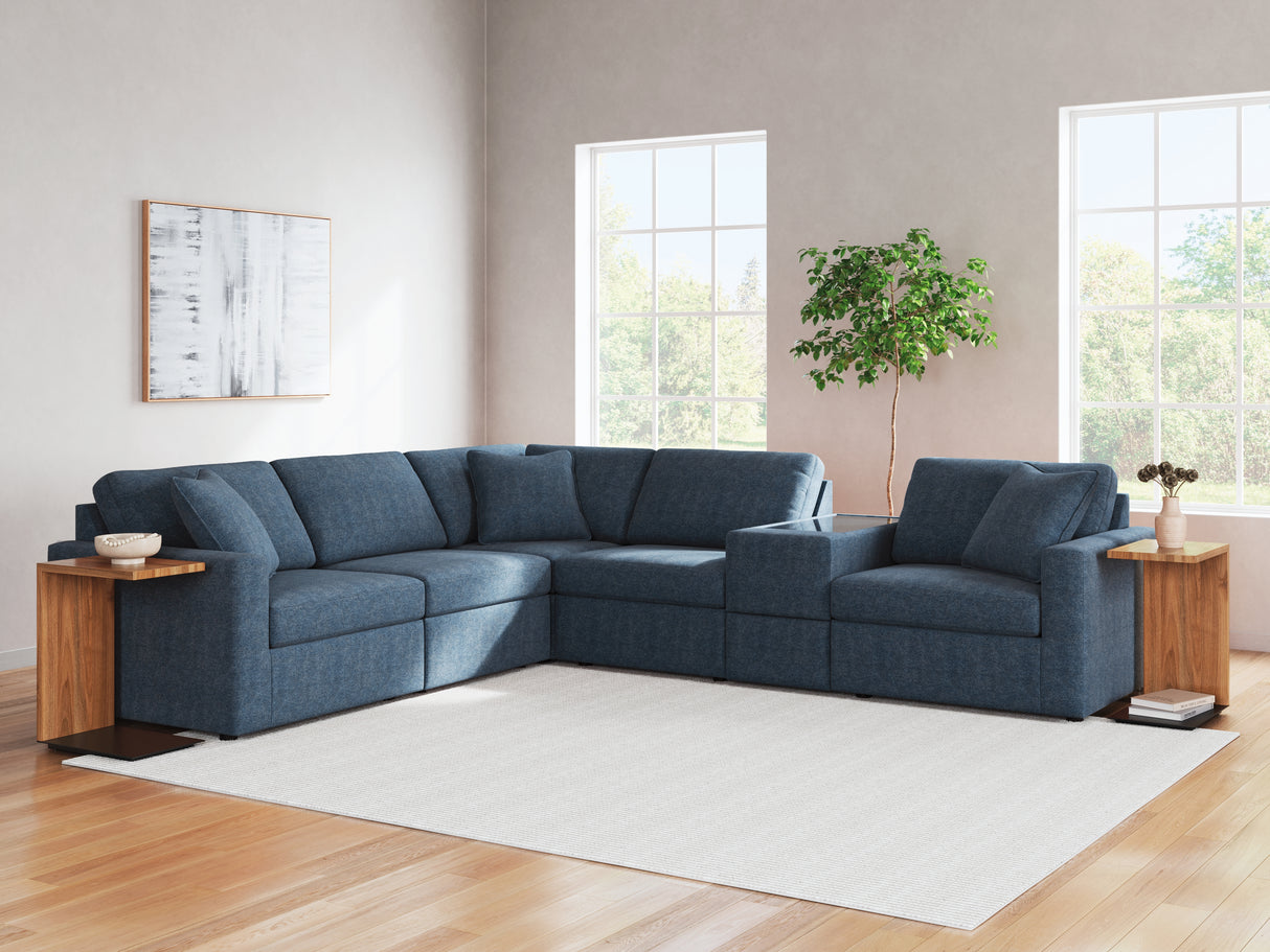 Mega Furniture - Ashley Furniture - Modmax Sectional - RAF 6-Piece Sectional / Ink - 92101S7