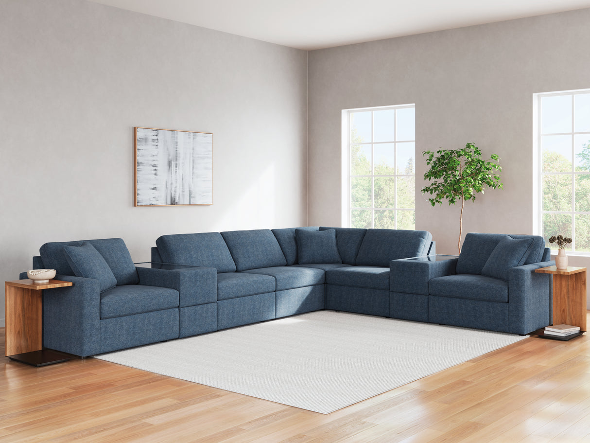 Mega Furniture - Ashley Furniture - Modmax Sectional - RAF 8-Piece Sectional / Ink - 92101S11