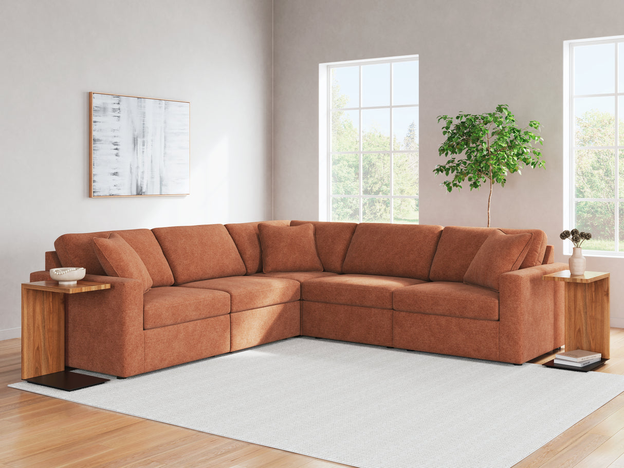 Mega Furniture - Ashley Furniture - Modmax Sectional - RAF 5-Piece Sectional / Spice - 92102S6