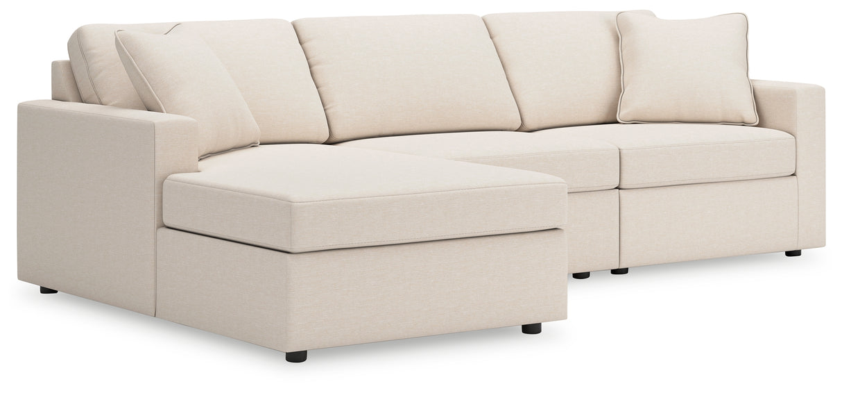 Mega Furniture - Ashley Furniture - Modmax Sectional - RAF 3-Piece Sectional with Chaise / Oyster - 92103S17