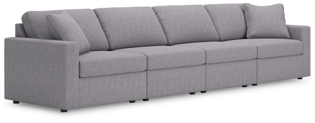 Mega Furniture - Ashley Furniture - Modmax Sectional - RAF 4-Piece Sectional / Granite - 92104S10