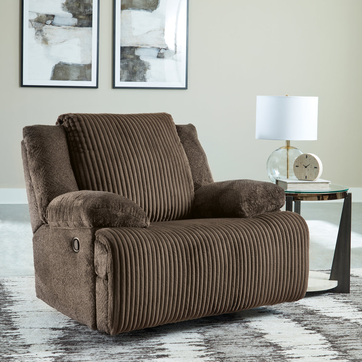 Mega Furniture - Ashley Furniture - Top Tier Living Room - Rocker Recliner / Alloy - 9270625