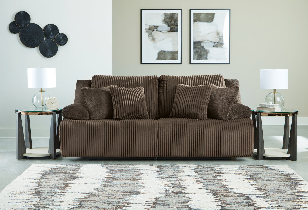 Mega Furniture - Ashley Furniture - Top Tier Sectional - 2-Piece Sectional Loveseat / Chocolate - 92705S9