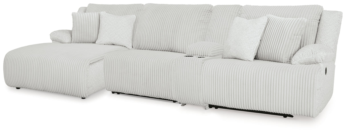 Mega Furniture - Ashley Furniture - Top Tier Sectional - 4-Piece Reclining Sectional with Chaise / Alloy - 92706S12