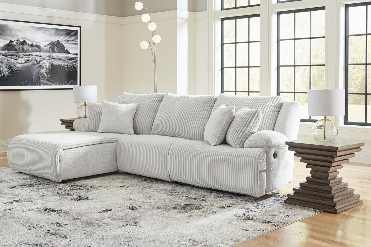 Mega Furniture - Ashley Furniture - Top Tier Sectional - 3-Piece Sectional Sofa Chaise / Alloy - 92706S7