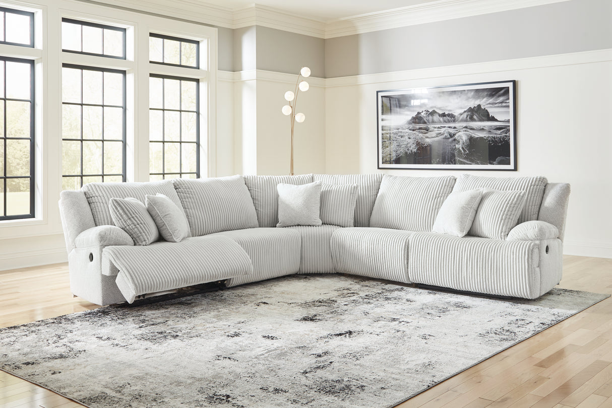 Mega Furniture - Ashley Furniture - Top Tier Sectional - 5-Piece Reclining Sectional / Alloy - 92706S3