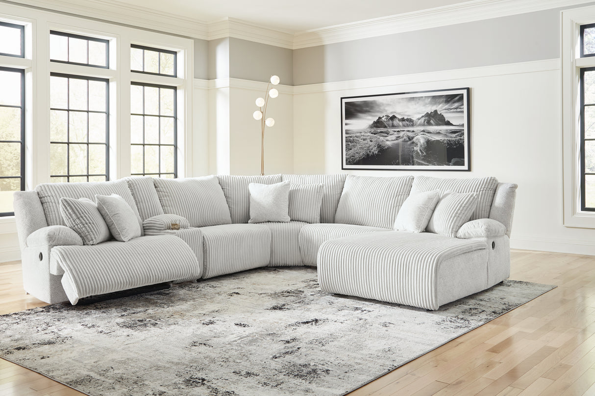 Mega Furniture - Ashley Furniture - Top Tier Sectional - 6-Piece Reclining Sectional with Chaise / Alloy - 92706S1