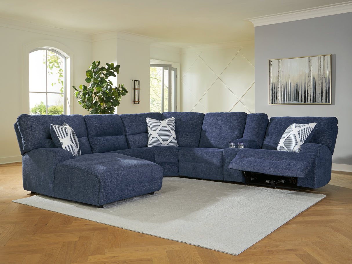 Mega Furniture - Ashley Furniture - Acklen Place Sectional - 2-Piece Power Reclining Sectional / Navy - 93607S16