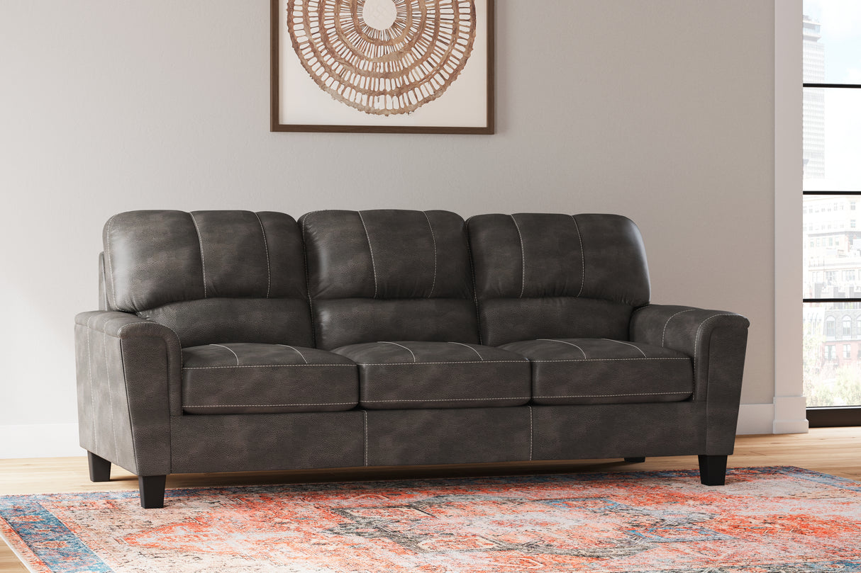 Mega Furniture - Ashley Furniture - Navi Living Room - Sofa / Smoke - 9400238