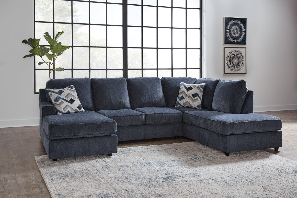 Mega Furniture - Ashley Furniture - Albar Place Sectional - LAF 2-Piece Sectional / Cobalt - 95302S1