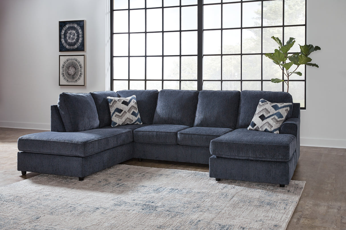 Mega Furniture - Ashley Furniture - Albar Place Sectional - LAF 2-Piece Sectional / Cobalt - 95302S1