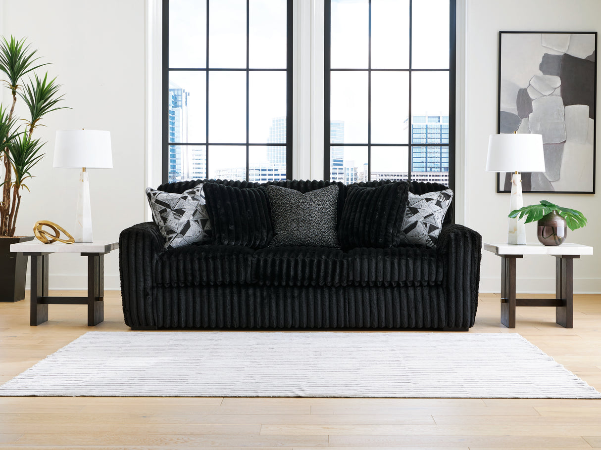 Mega Furniture - Ashley Furniture - Midnight-Madness Living Room - Sofa / Onyx - 9810338