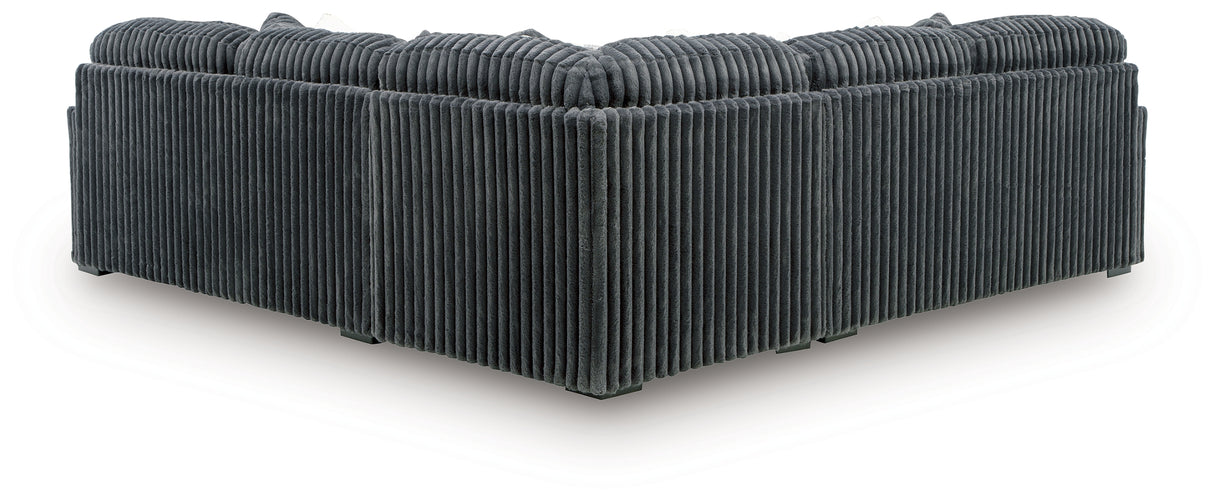 Mega Furniture - Ashley Furniture - Midnight-Madness Sectional - LAF 3-Piece Sectional / Gunmetal - 98105S5