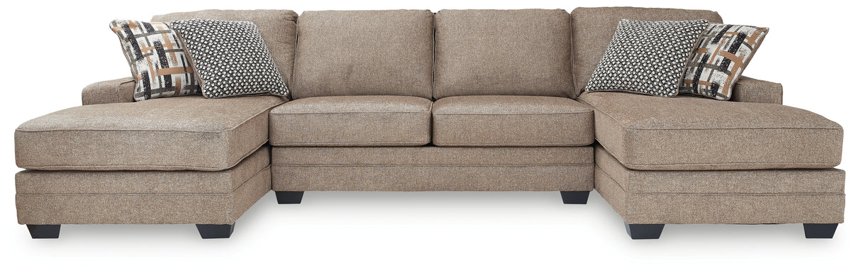 Mega Furniture - Ashley Furniture - Cannonbrook Sectional - LAF 3-Piece Sectional with Chaise / Nutmeg - 98201S2