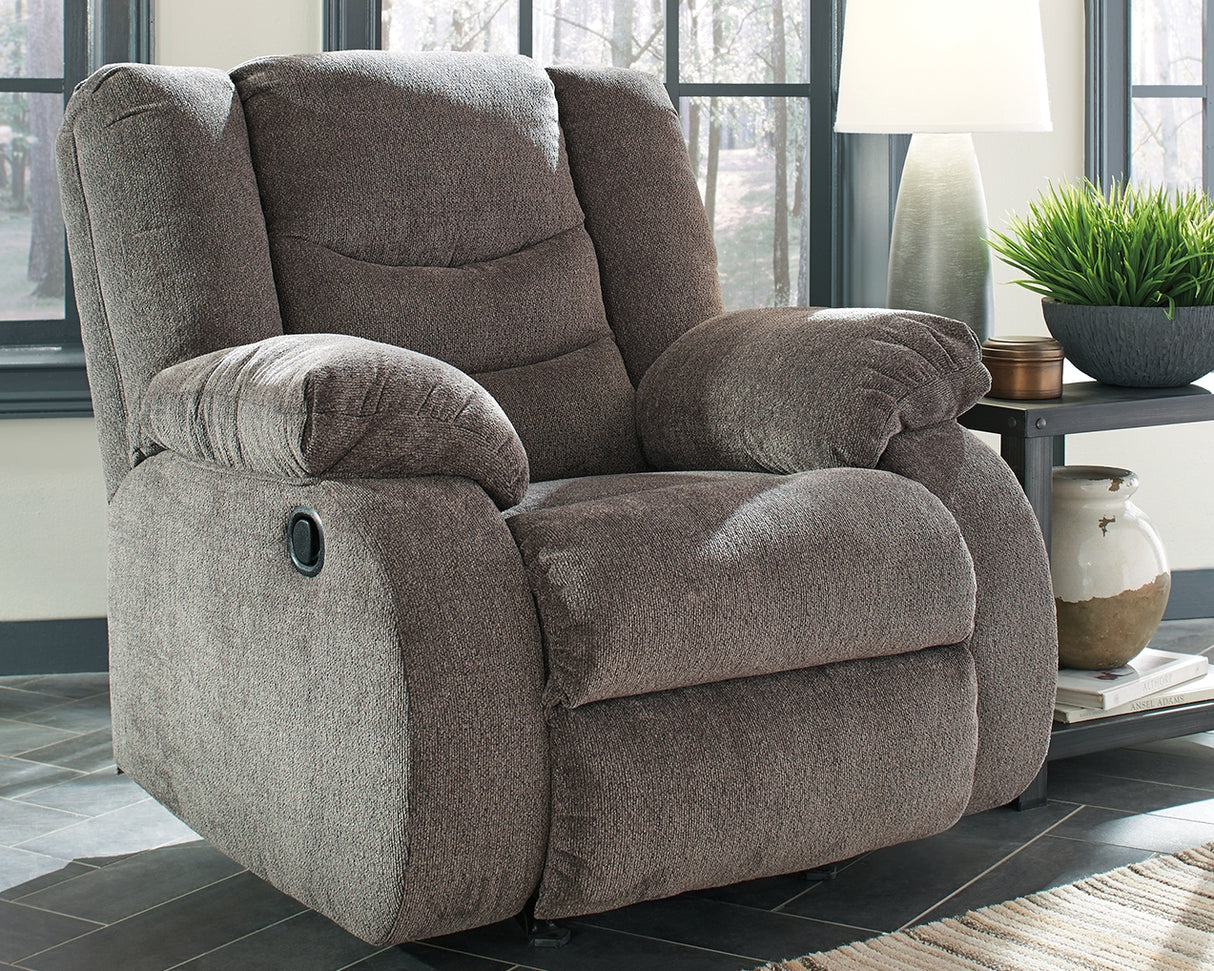 Mega Furniture - Ashley Furniture - Tulen Living Room - Rocker Recliner / Gray - 9860625