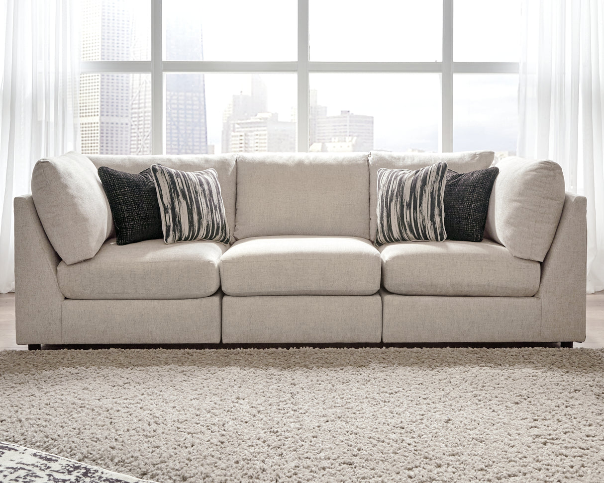 Mega Furniture - Ashley Furniture - Kellway Sectional - 3-Piece Sectional Sofa / Bisque - 98707S6