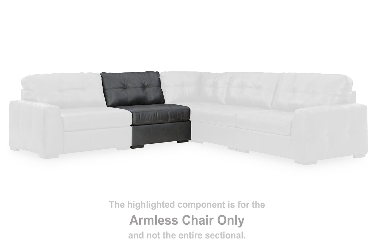Mega Furniture - Ashley Furniture - Brindley Pier Sectional - Armless Chair / Fog - 9950346