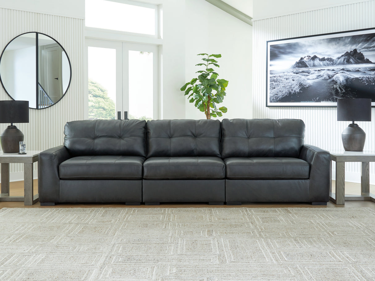 Mega Furniture - Ashley Furniture - Brindley Pier Sectional - RAF 3-Piece Sectional Sofa / Fog - 99503S2
