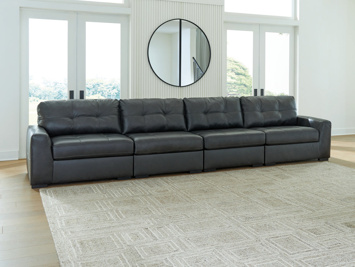 Mega Furniture - Ashley Furniture - Brindley Pier Sectional - RAF 4-Piece Sectional / Fog - 99503S4