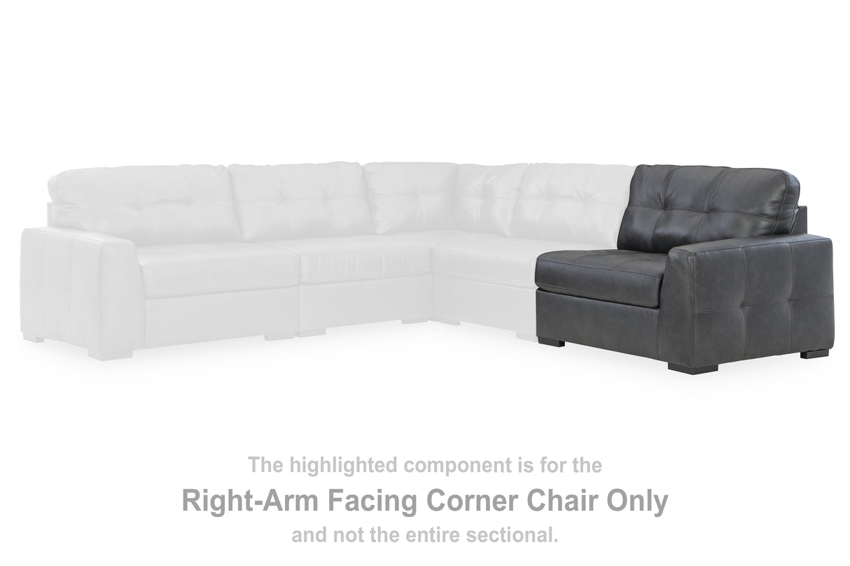 Mega Furniture - Ashley Furniture - Brindley Pier Sectional - RAF Corner Chair / Fog - 9950365