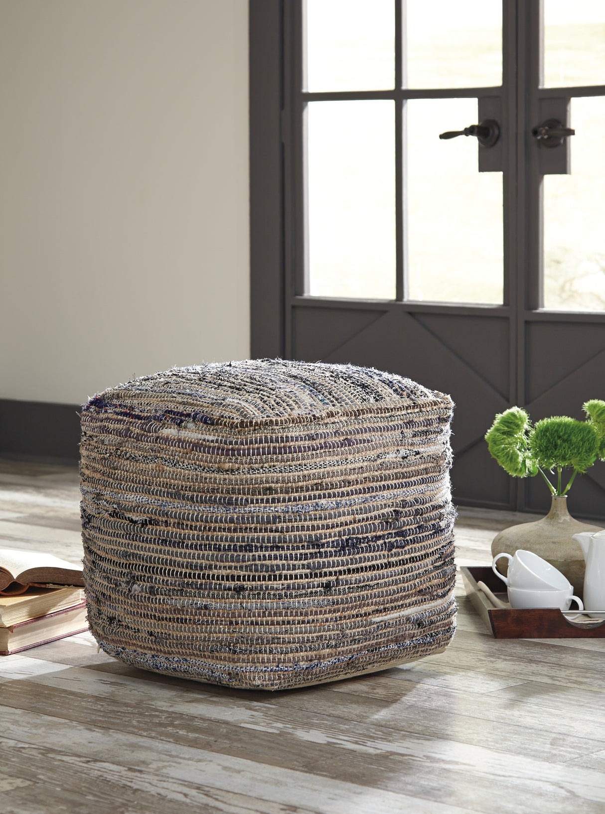 Mega Furniture - Ashley Furniture - Absalom Pouf - Pouf / Denim - A1000550