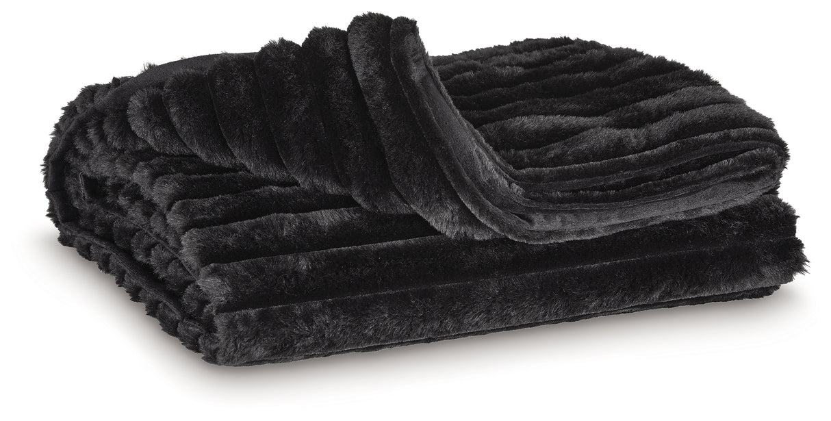 Mega Furniture - Ashley Furniture - Alsonwell Throw (Set of 3) - Throw (3/CS) / Black - A1001083