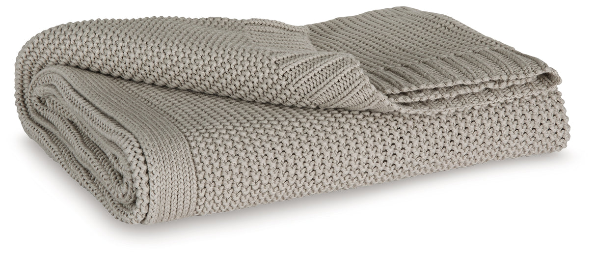 Mega Furniture - Ashley Furniture - Gayelery Throw - Throw / Gray - A1001085T