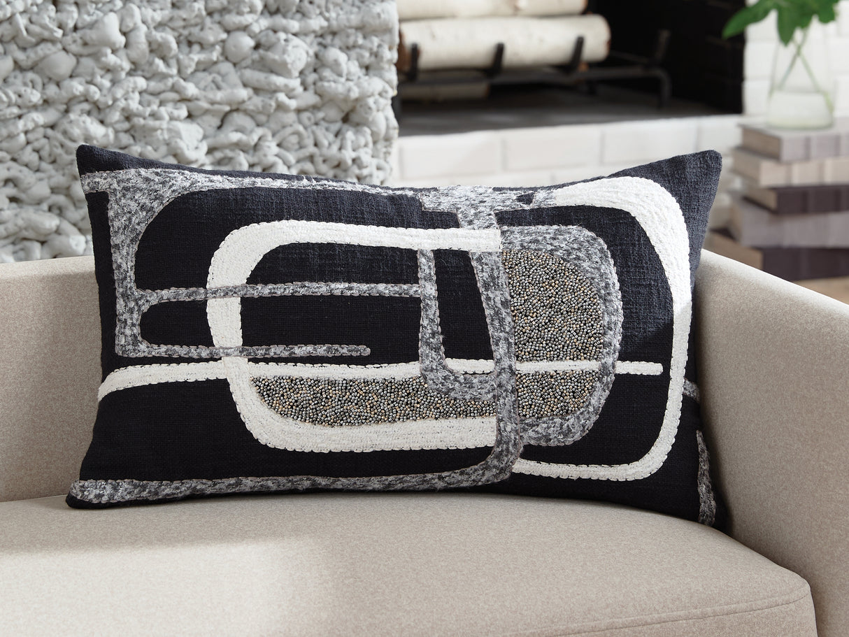 Mega Furniture - Ashley Furniture - Gavrileigh Pillows - Pillow (4/CS) / Black/Gray/Ivory - A1001113