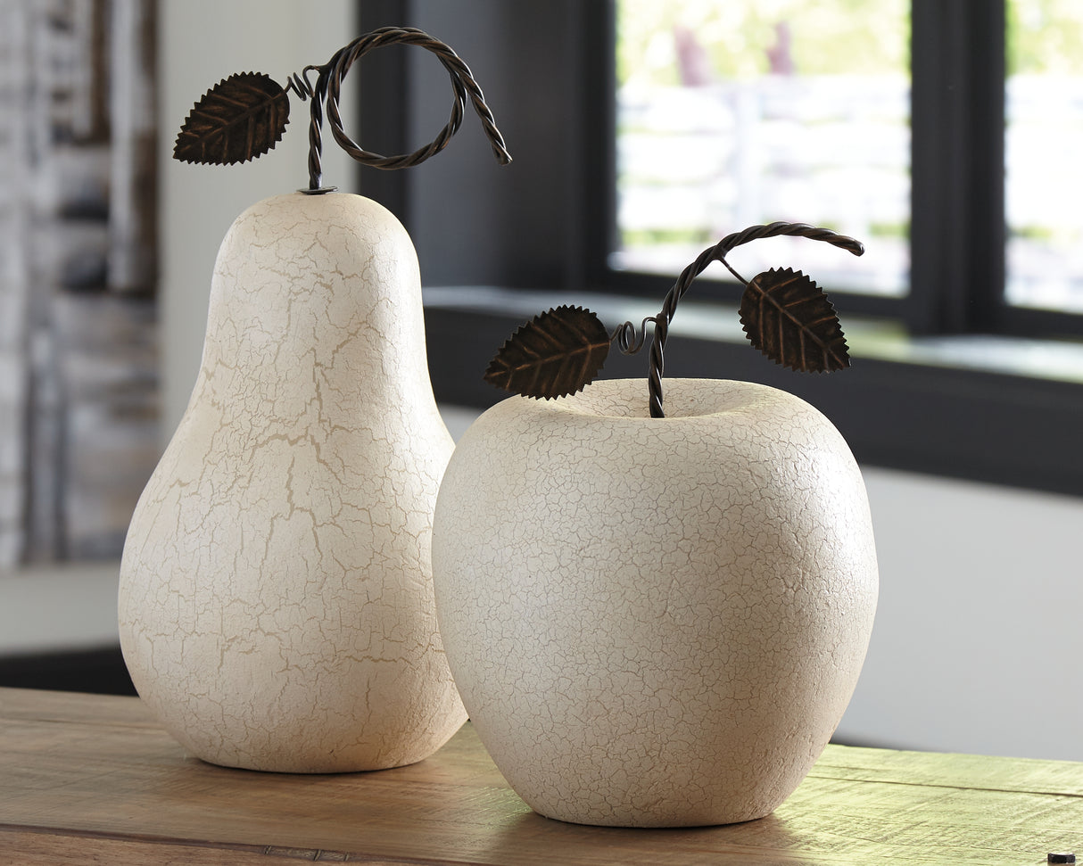 Mega Furniture - Ashley Furniture - Bidelia Sculpture - Sculpture Set (Set of 2) / Antique White - A2000381