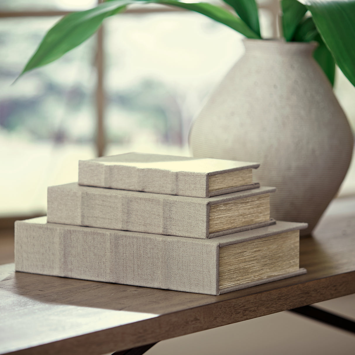 Mega Furniture - Ashley Furniture - Jolina Box (Set of 3) - Box Set (3/CN) / Linen - A2000486