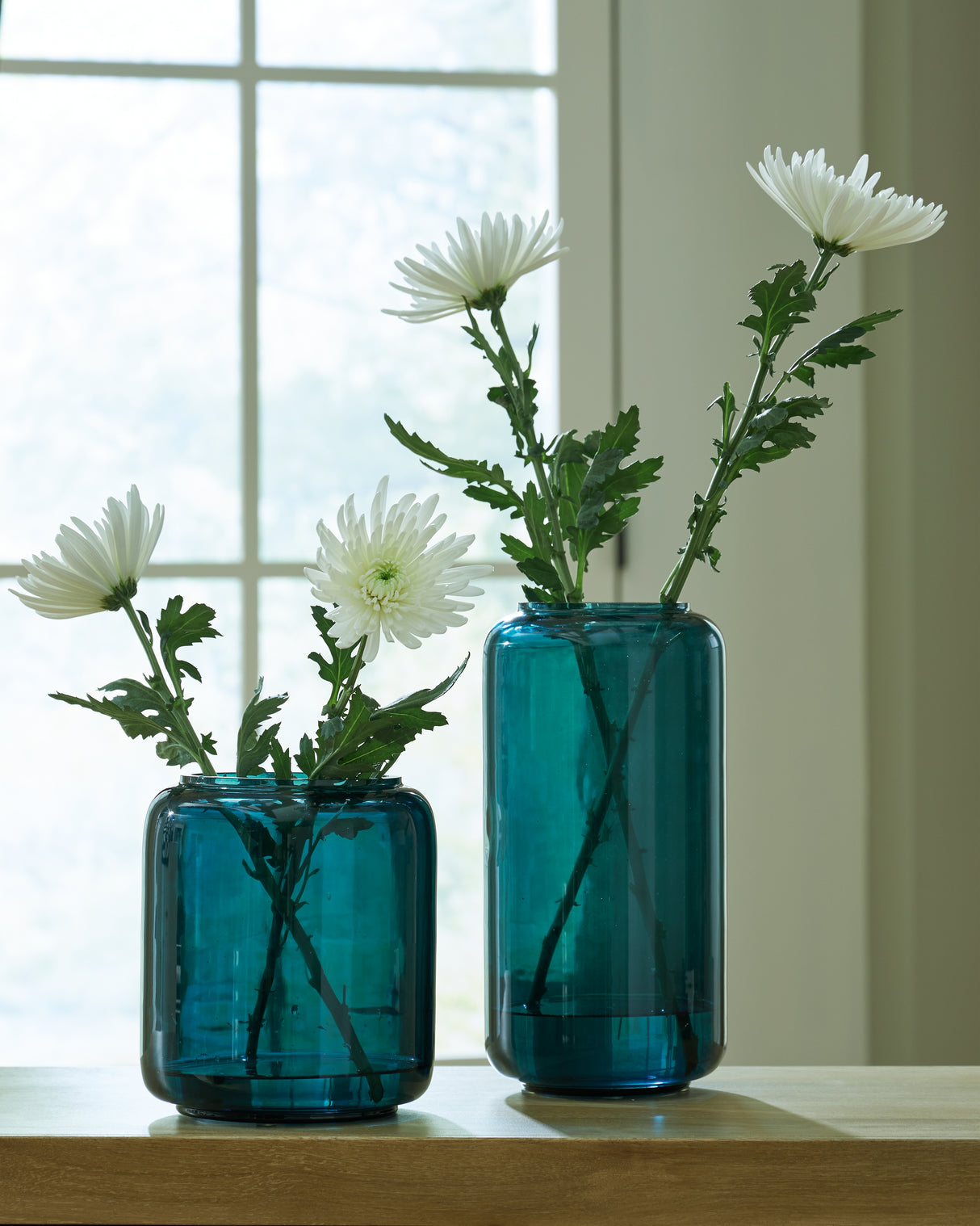 Mega Furniture - Ashley Furniture - Inisland Vase - Vase Set (Set of 2) / Teal - A2000797A1