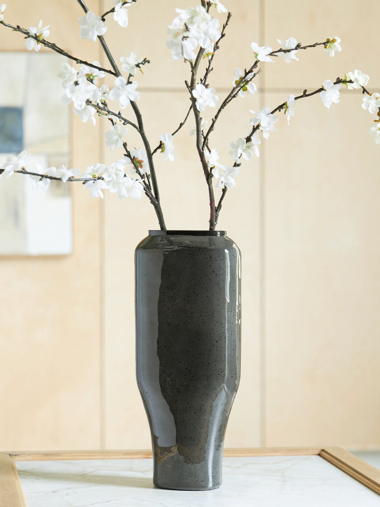 Mega Furniture - Ashley Furniture - Kierlain Vase - Vase / Gray/Black - A2000809