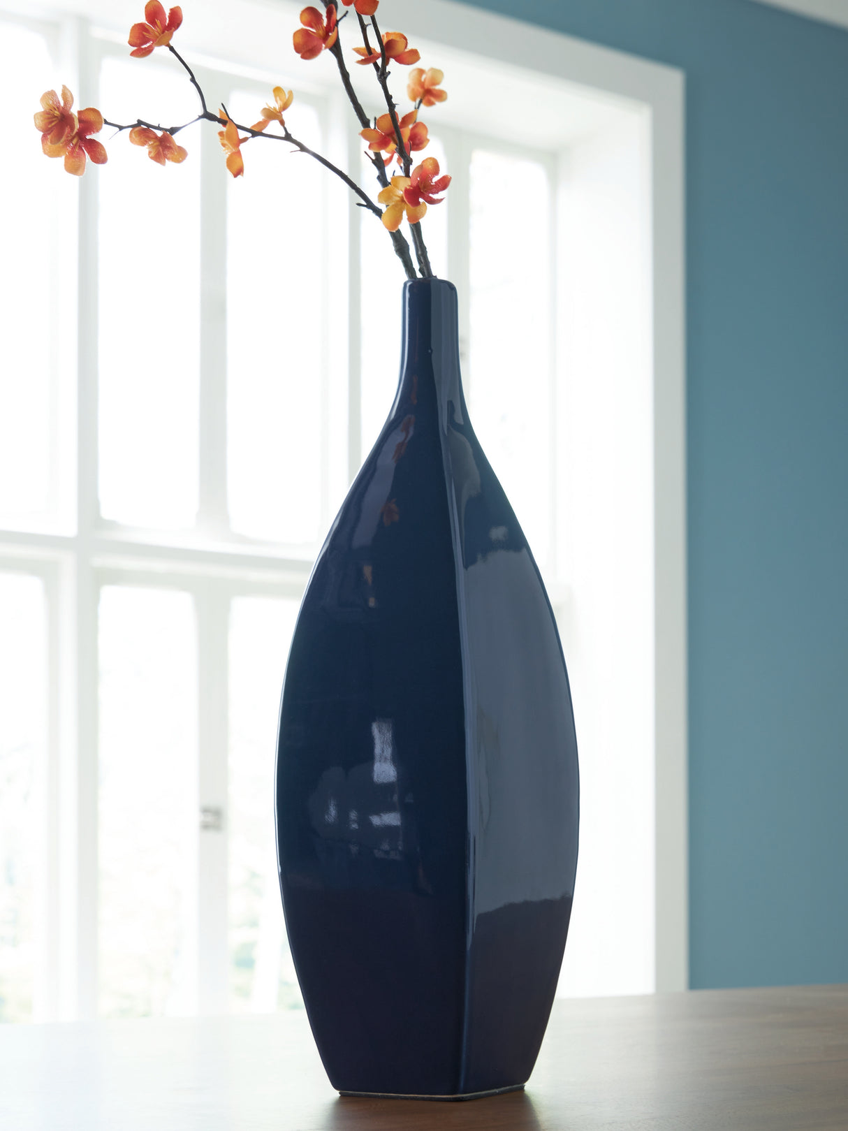 Mega Furniture - Ashley Furniture - Abtinson Vase - Vase / Navy - A2900033