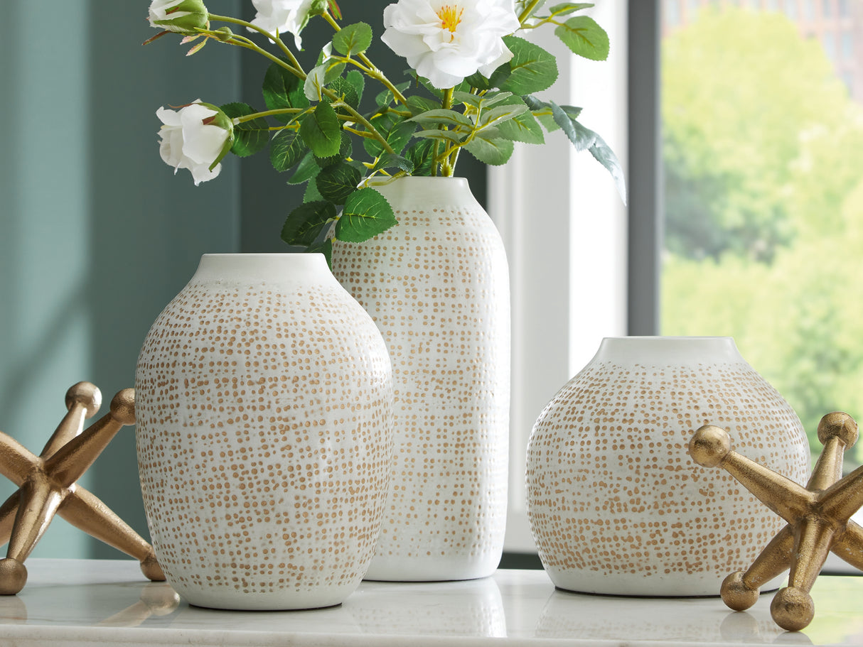 Mega Furniture - Ashley Furniture - Vinburn Accessory Set (Set of 5) - Accessory Set (5/CN) / White/Gold Finish - A2C00213