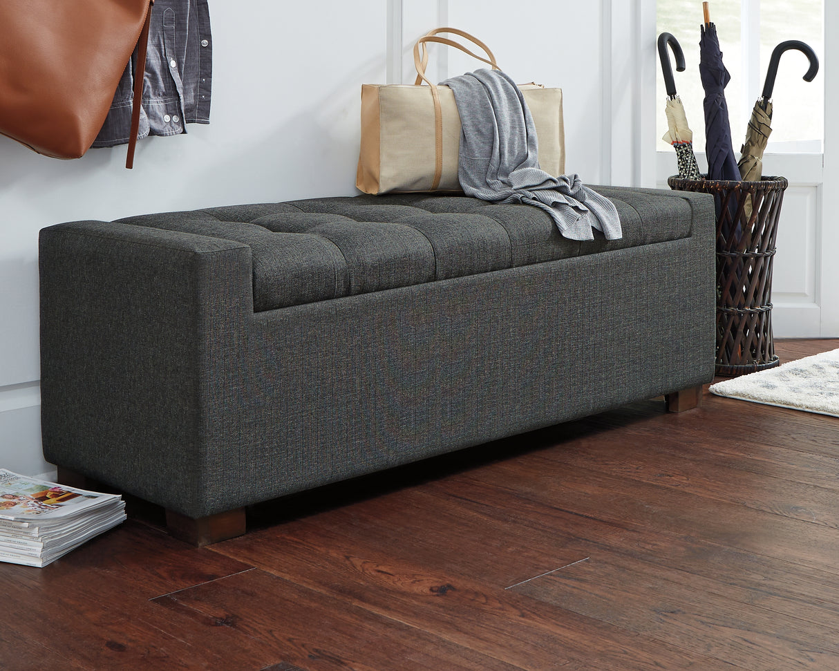 Mega Furniture - Ashley Furniture - Cortwell Storage Bench - Storage Bench / Gray / 54"W x 18"D x 18"H - A3000224