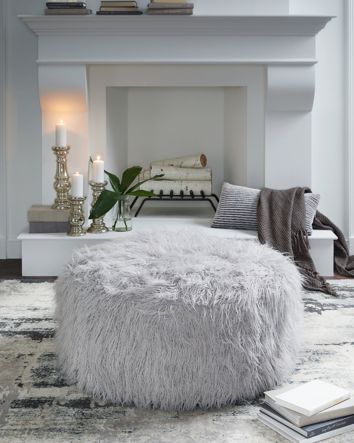 Mega Furniture - Ashley Furniture - Galice Living Room - Oversized Accent Ottoman / Light Gray - A3000333