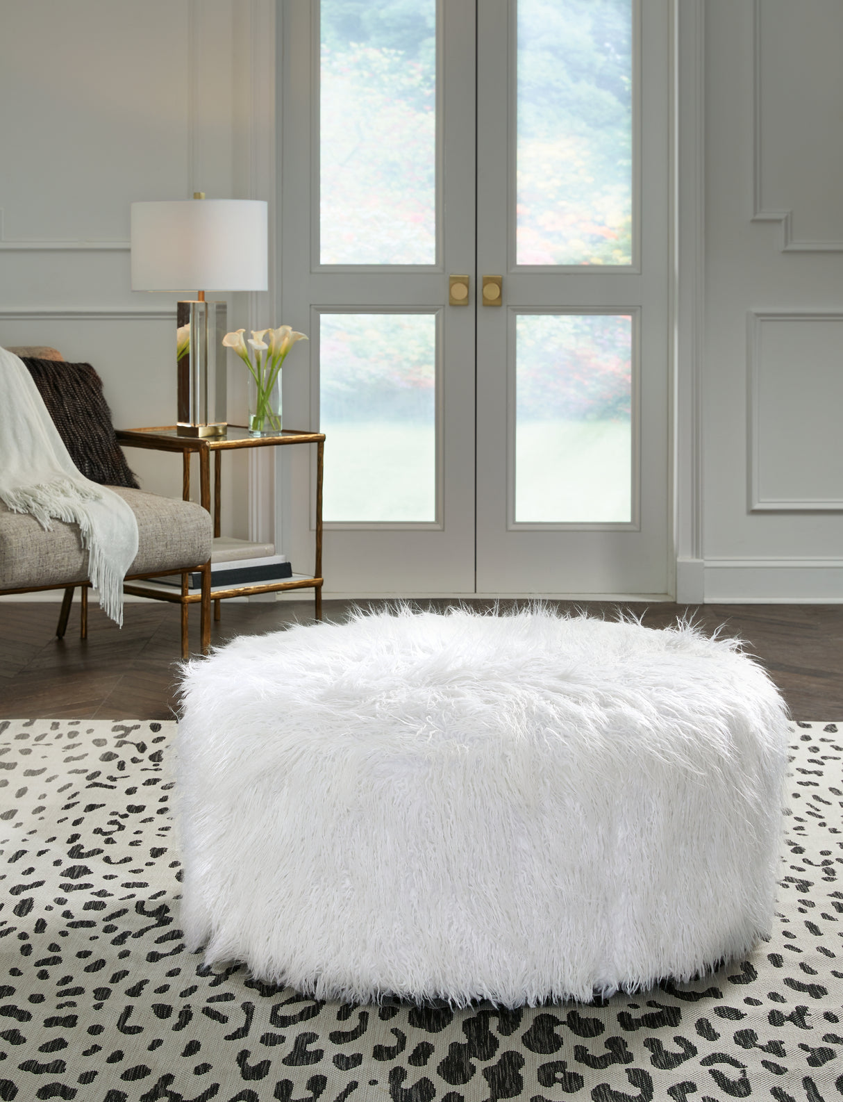 Mega Furniture - Ashley Furniture - Galice Living Room - Oversized Accent Ottoman / White - A3000334