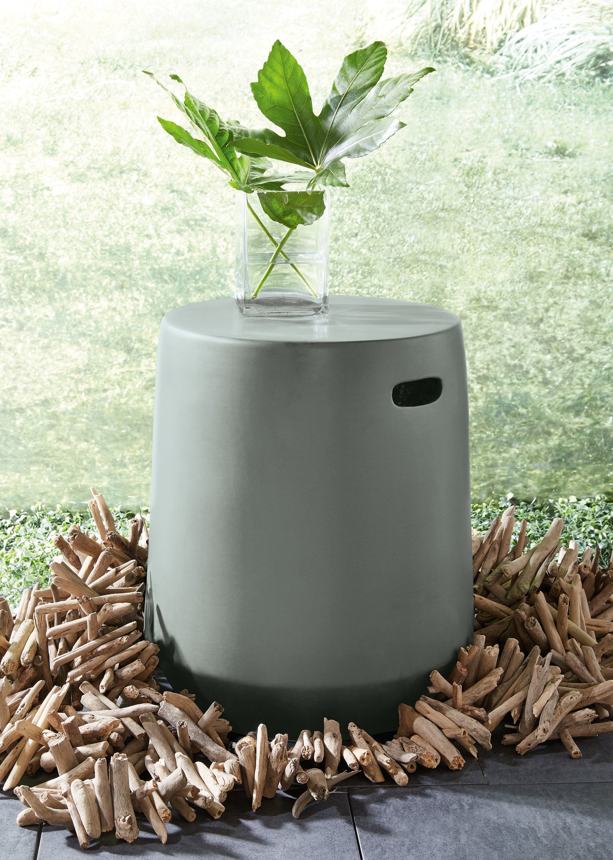 Mega Furniture - Ashley Furniture - Kalmunds Stool - Stool / Gray - A3000634