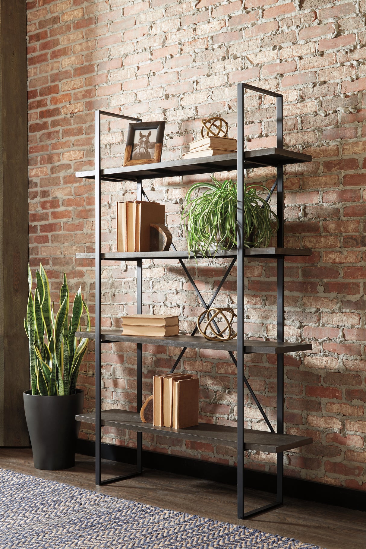Mega Furniture - Ashley Furniture - Gilesgrove Bookcase - Bookcase / Black/Gray - A4000017