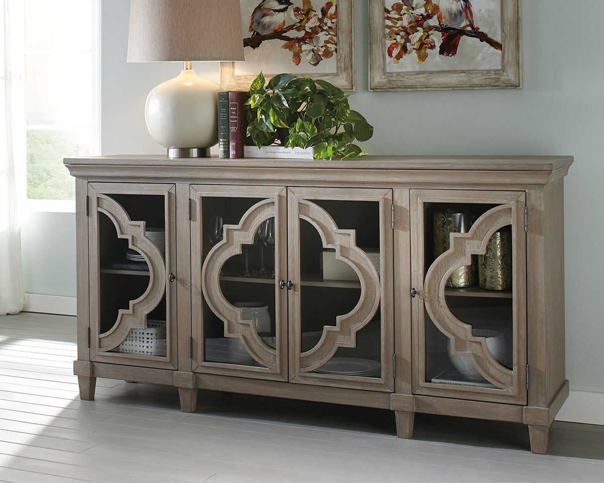 Mega Furniture - Ashley Furniture - Fossil Ridge Accent Cabinet - Accent Cabinet / Gray - A4000037