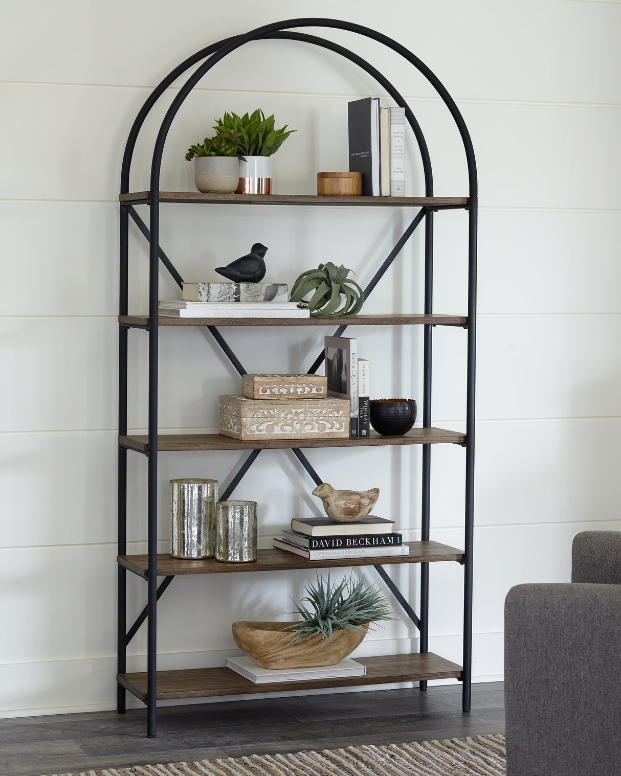 Mega Furniture - Ashley Furniture - Galtbury Bookcase - Bookcase / Brown/Black - A4000325