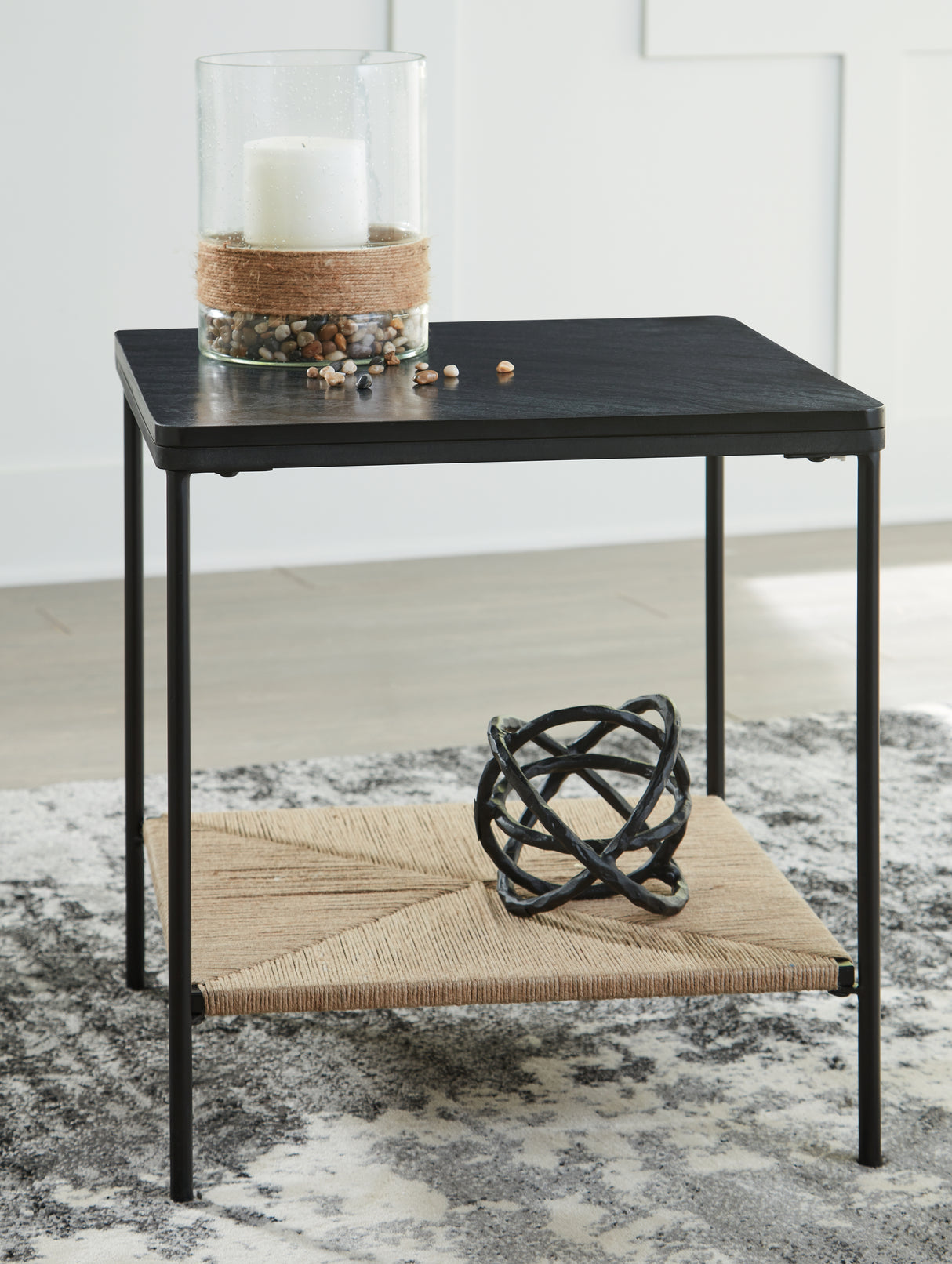 Mega Furniture - Ashley Furniture - Minrich Accent Table - Accent Table / Black/Natural - A4000591