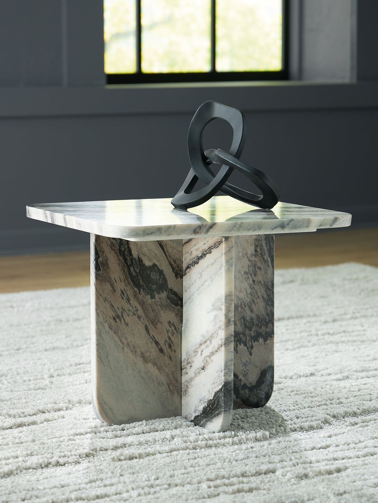 Mega Furniture - Ashley Furniture - Baretton Accent Coffee Table - Accent Cocktail Table / Black/White/Taupe - A4000671