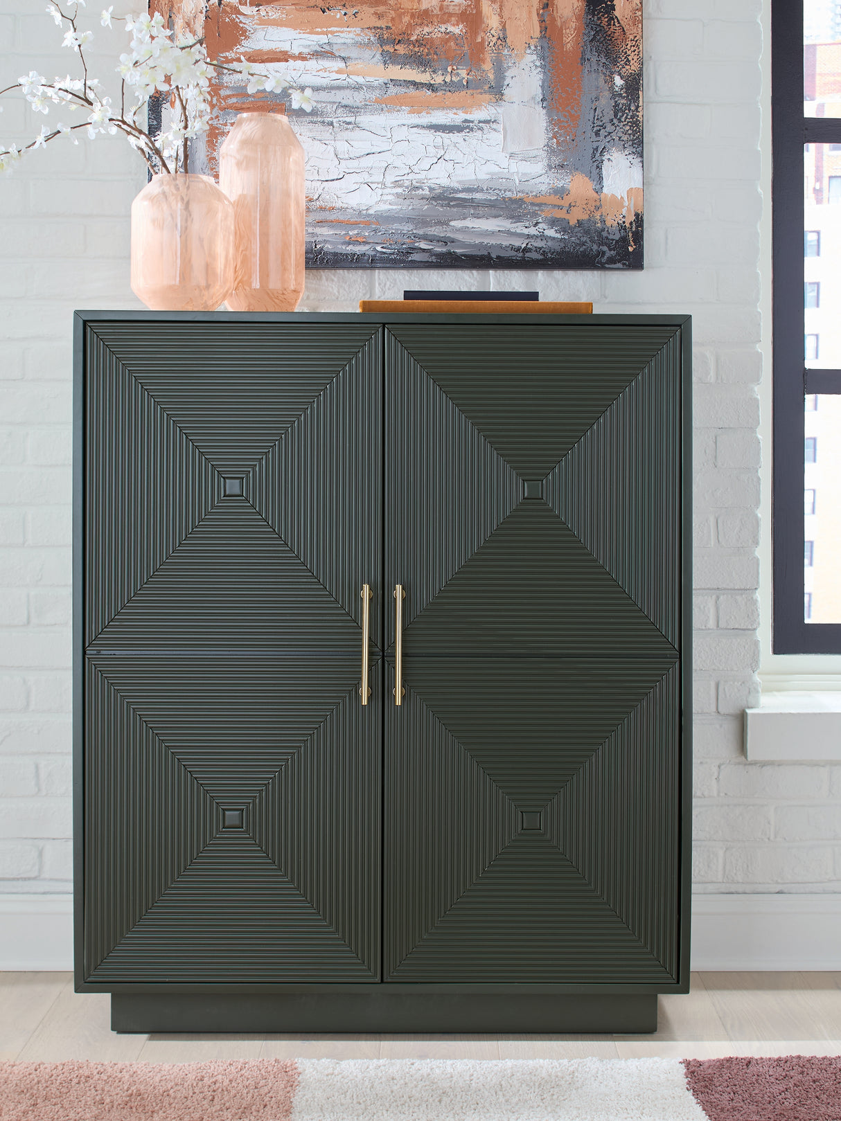 Mega Furniture - Ashley Furniture - Geirwood Accent Cabinet - Accent Cabinet / Dark Green - A4000676