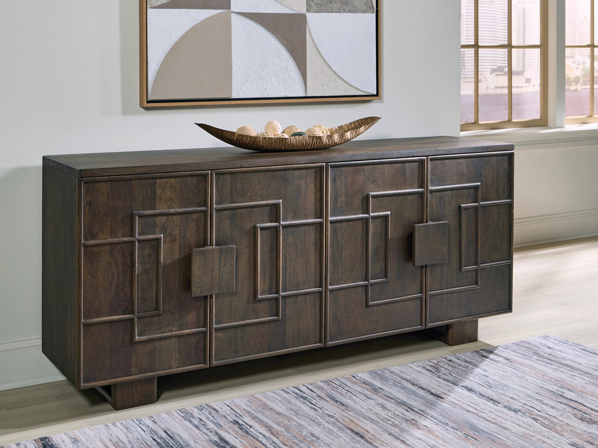 Mega Furniture - Ashley Furniture - Cato Accent Cabinet - Accent Cabinet / Dark Brown - A4000682