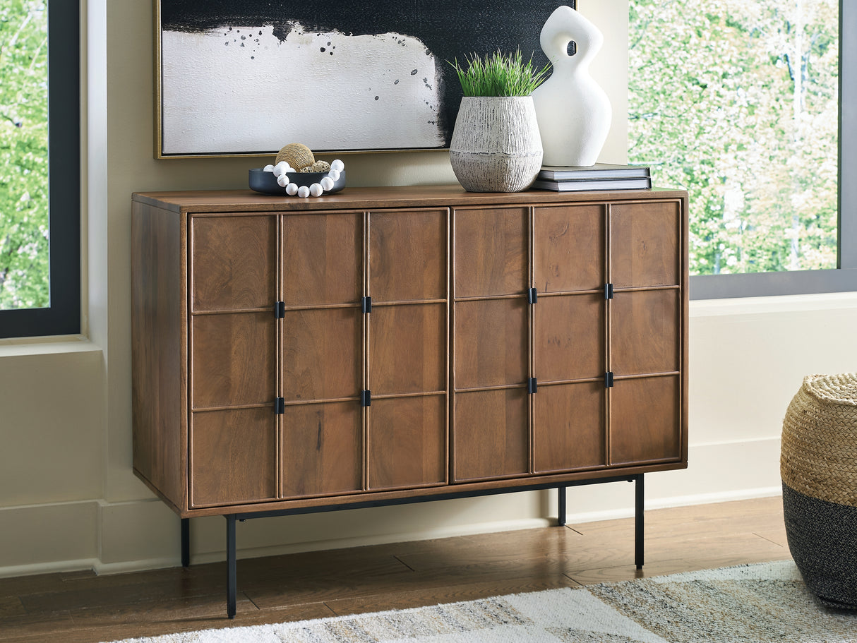 Mega Furniture - Ashley Furniture - Juddins Accent Cabinet - Accent Cabinet / Brown - A4000692