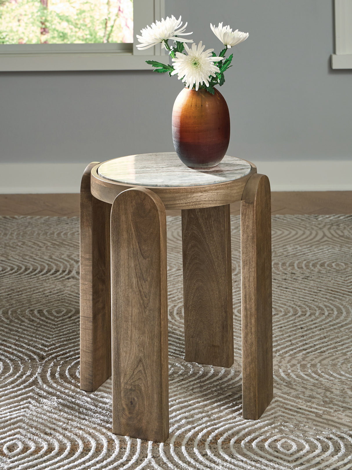 Mega Furniture - Ashley Furniture - Gavrilley Accent Table - Accent Table / Gray/White/Brown - A4000722